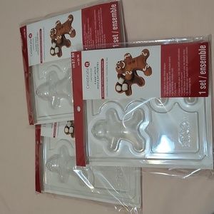 3 Gingerbread Person Shaped 3-part Mold